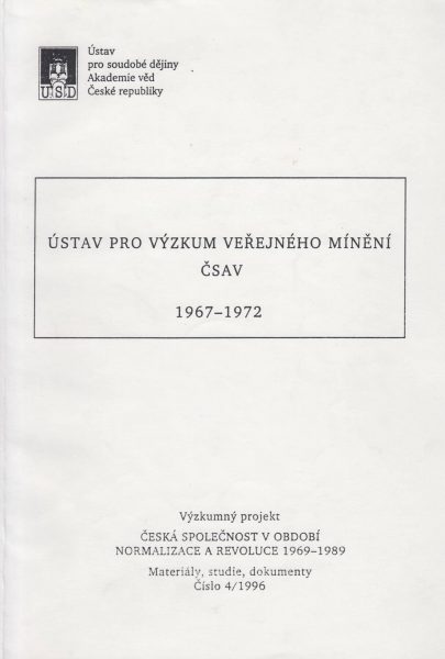 Ústav pro výzkum veřejného mínění ČSAV 1967–1972