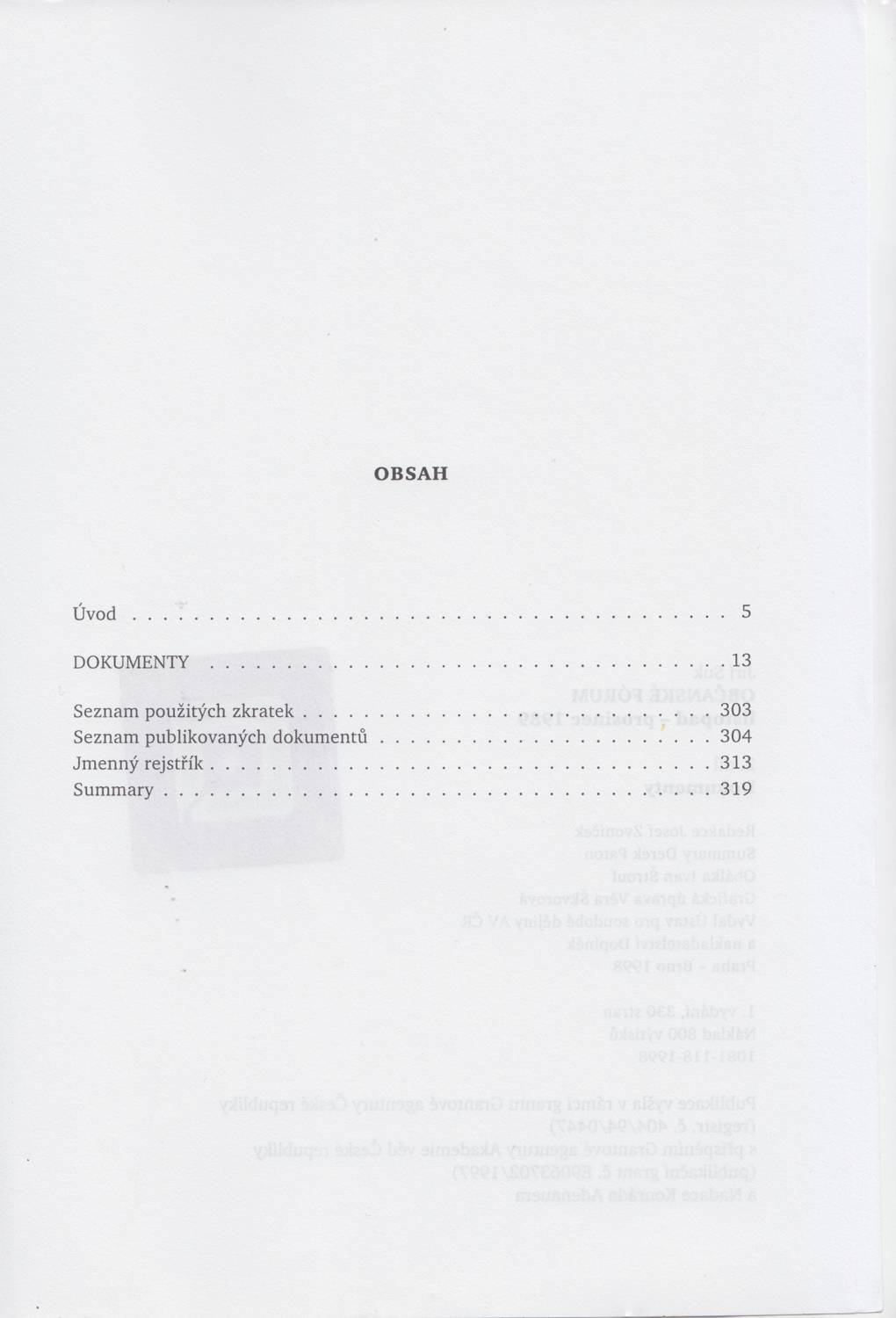 Obsah 1