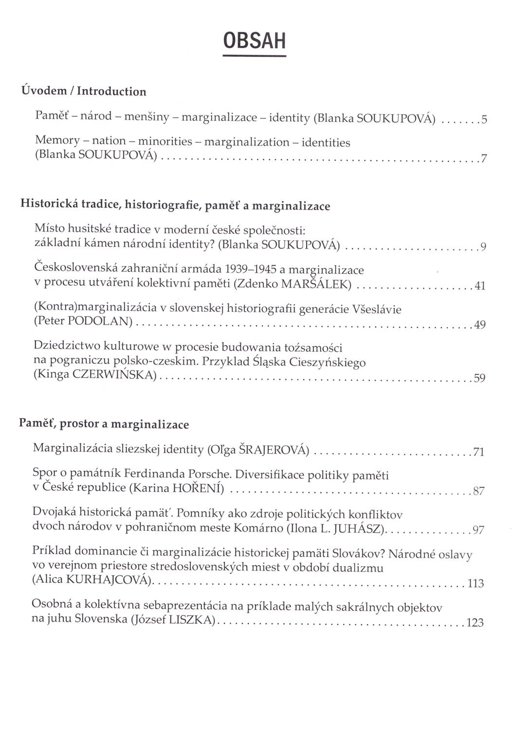 Obsah 1